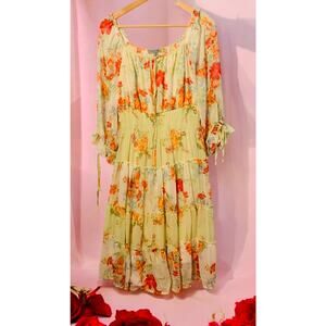 Figueroa Flower Women's Floral Multicolor Dress Size M